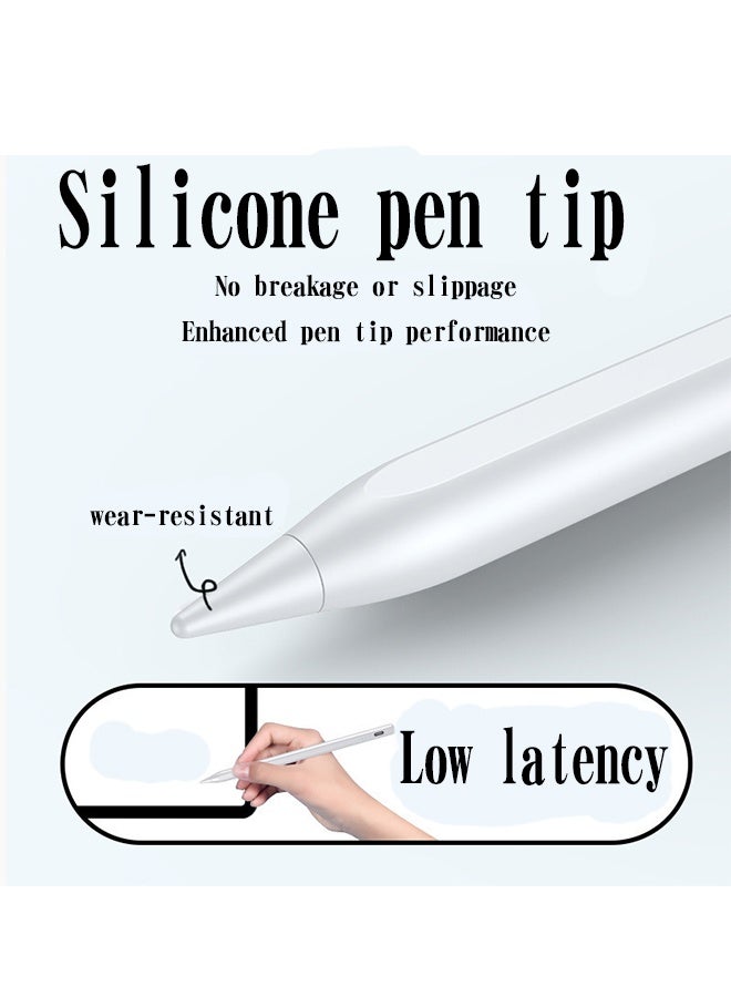 MANBO White magnetic capacitive stylus, compatible with multiple systems, titanium alloy body and silicone tip. - Image 4